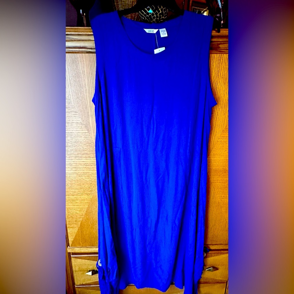 Kaktus XL Royal blue tunic dress with side ties